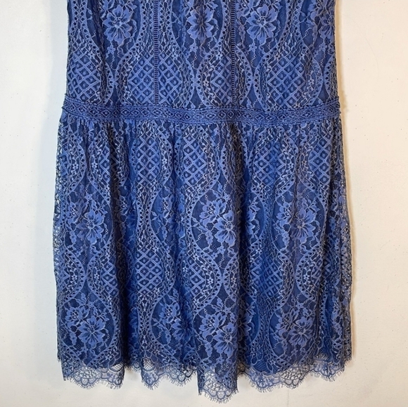 Sundance Women's Blue Lace Floral Dress Fairy Romantic Boho Cottagecore - Picture 3 of 9